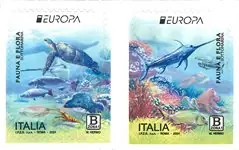 Italië - EUROPA 2024 Underwater Fauna & Flora - Postfrisse serie van 2 Autentyczny