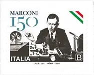 Italië - Guglielmo Marconi, 150 jaar - Postfrisse postzegel Premium
