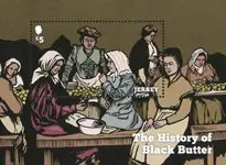 Jersey - De geschiedenis van zwarte boter - Postfris souvenirvelletje Niska cena