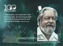 Zamów teraz Jersey - Gerald Durrell 100e verjaardag - Postfris souvenirvelletje