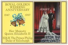 Szybka dostawa Jersey - Queen Elizabeth's golden wedding - Postfris souvenirvelletje