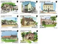 Zamów teraz Jersey - SEPAC 2025 Architectuur - Postfrisse serie van 8