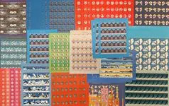 Kerst sluitzegels in vellen Autentyczny