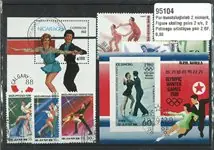 Premium Kunstschaatsen 2 souvenirvelletjes 2 series en 25 postzegels