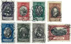 Liechtenstein - 1921 - Michel53/60, gebruikt Oryginalny