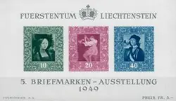 Oryginalny Liechtenstein - 1949 - MichelBL/5, postfris