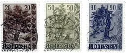Liechtenstein - 1958 - Michel371/373, gebruikt Autentyczny