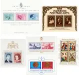 Autentyczny Liechtenstein - 6 verschillende postfrisse souvenirvelletjes