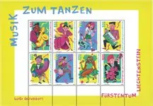 Liechtenstein - Dansmuziek - Postfris velletje Wysoka jakość