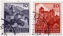 Liechtenstein 1943 - MICHEL 222-223 - Gestempeld - Gestempeld Zwrot pieniędzy