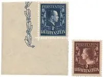 Popularny Liechtenstein 1951 - Michel 304/305A - Postfris