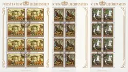 Liechtenstein 1978 - MICHEL 717-719 - Souvenirvelletje - Gebruikt Popularny