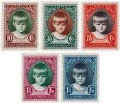 Bezpieczna płatność Luxemburg 1929 - MICHEL 213-217 - Postfris