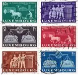 Luxemburg 1951 - Michel 478-483 - Gebruikt Oryginalny