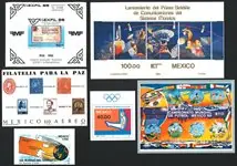 Mexico 1974-1988 - 6 ongetande souvenirvelletjes - Postfris Promocja