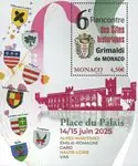 Darmowa dostawa Monaco - 6e bijeenkomst van de Historische Grimaliplekken - Postfris souvenirvelletje