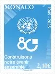 Oryginalny Monaco - 80 jaar Verenigde Naties - Postfrisse postzegel