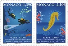 Monaco - Monegasque natuurbeschermingsvereniging - Postfrisse serie van 2 Tani