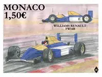 Darmowa dostawa Monaco - Mythical Cars, Willams Renault FW14B - Postfrisse serie van 2