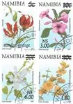 Namibië - Flowers with overprint - Gestempelde serie van 4 Ostatnia szansa