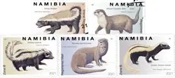 Namibië - Mustelids - Postfrisse serie van 5 Rabat