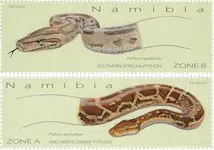 Oryginalny Namibië - Pythons van Namibië - Postfrisse serie van 2