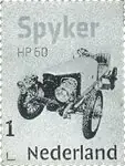 Nederland - Veteran car HP 60 Spyker - Zilveren postzegel in folder Niska cena