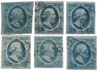 Nederland 1852 - NVPH 1 - In luxe kwaliteit - 6 st. - Gebruikt Ekspresowa dostawa