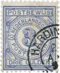 Wyprzedaż Nederland 1884 - Postbewijszegels NVPH PW4 - Gebruikt