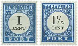 Tani Nederland 1894-1895 - Portzegels NVPH P14a-P15a - Postfris