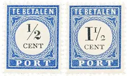 Nederland 1894-1910 - Portzegels NVPH P13+P15 - Postfris Rabat