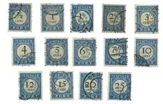 Nederland 1894-1910 - Portzegels NVPH P13-P26 - Gebruikt Oryginalny