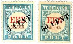 Nederland 1906-1910 - Portzegels NVPH P27-P28 - Ongebruikt Oryginalny