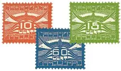 Oryginalny Nederland 1921 - Luchtpostzegels NVPH LP1-LP3 - Postfris