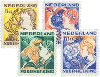 Zwrot pieniędzy Nederland 1932 - Roltandingzegels NVPH R94-R97 - Postfris