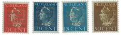 Nederland 1940 - Dienstzegels NVPH D16-D19 - Ongebruikt Szybka dostawa
