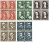 Nederland 1947 - NVPH 490-494 - Blok van 4 - Postfris Premium