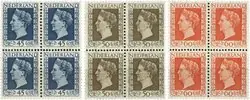 Nederland 1947-1948 - NVPH 487-489 - Blok van 4 - Postfris Oferta limitowana