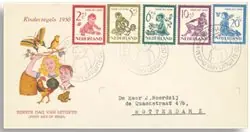 Nederland 1950 - NVPH E4 - FDC - Met adres Wyprzedaż