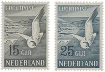 Wyprzedaż Nederland 1951 - Luchtpostzegels NVPH LP12-LP13 - Postfris