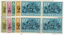 Nederland 1952 - NVPH 596-600 - Blok van 4 - Postfris Popularny