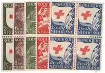Nederland 1953 - NVPH 607-611 - Blok van 4 - Postfris Rabat