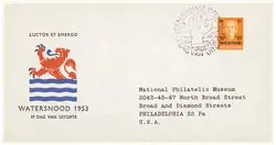 Nederland 1953 - NVPH E12 - FDC - Met adres Popularny