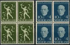 Nederland 1954 - NVPH 647-648 - Blok van 4 - Postfris Oryginalny