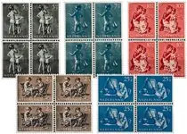 Rabat Nederland 1954 - NVPH 649-653 - Blok van 4 - Postfris