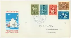 Promocja Nederland 1954 - NVPH E19 - FDC - Met adres