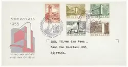 Nederland 1955 - NVPH E21 - FDC - Met adres Ostatnia szansa