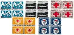 Rabat Nederland 1957 - NVPH 695-699 - Blok van 4 - Postfris