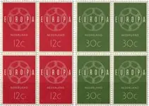 Nederland 1959 - NVPH 727-728 - Blok van 4 - Postfris Autentyczny