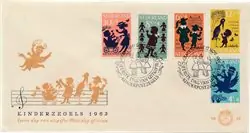 Oryginalny Nederland 1963 - NVPH E60 - FDC - Onbeschreven